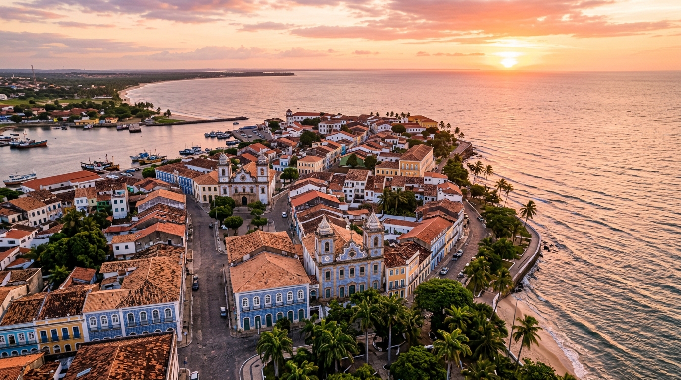 São Luís do Maranhão ao pôr do sol - capital do reggae gospel no Brasil